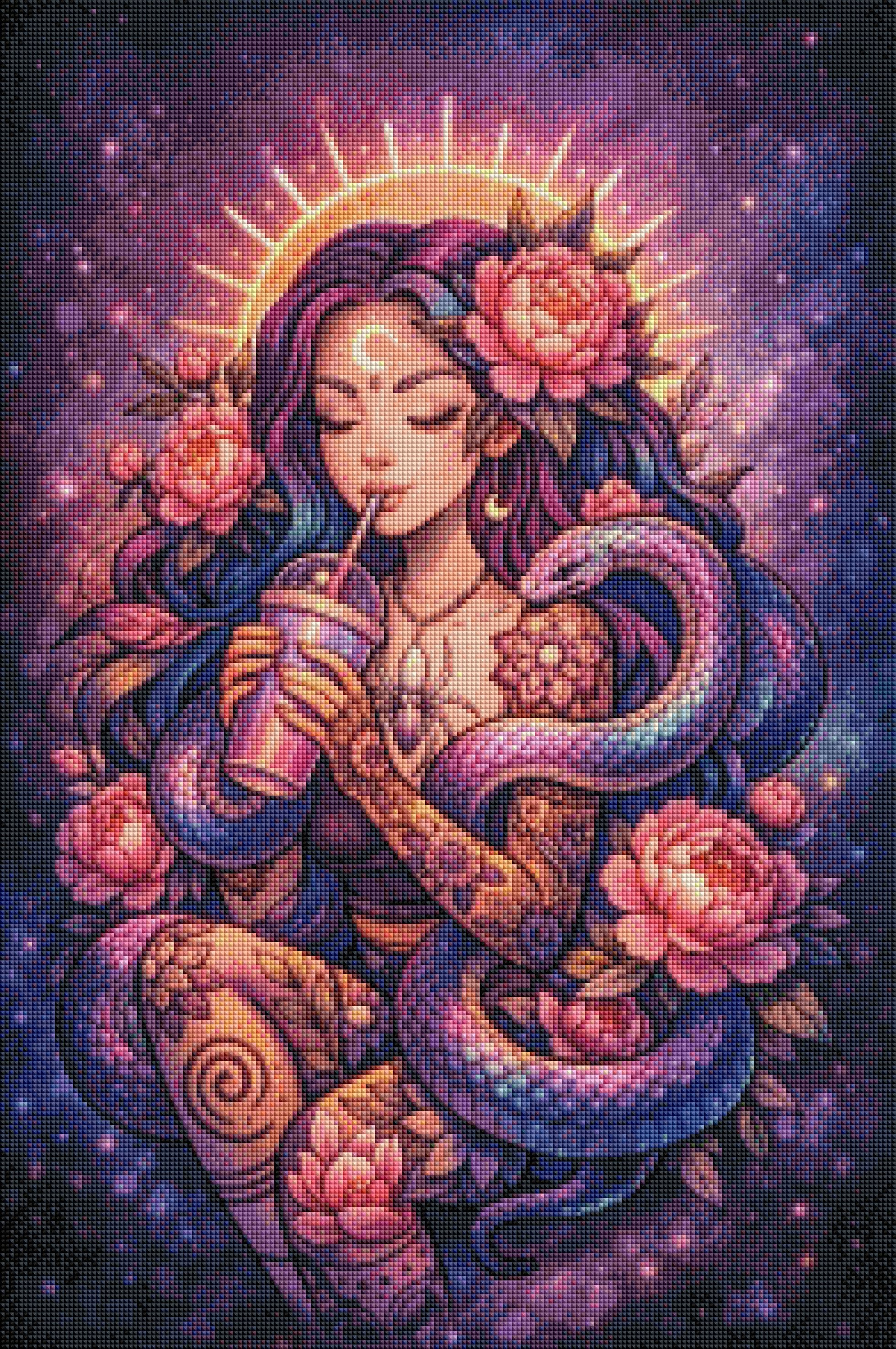 Colorful Snake Goddess